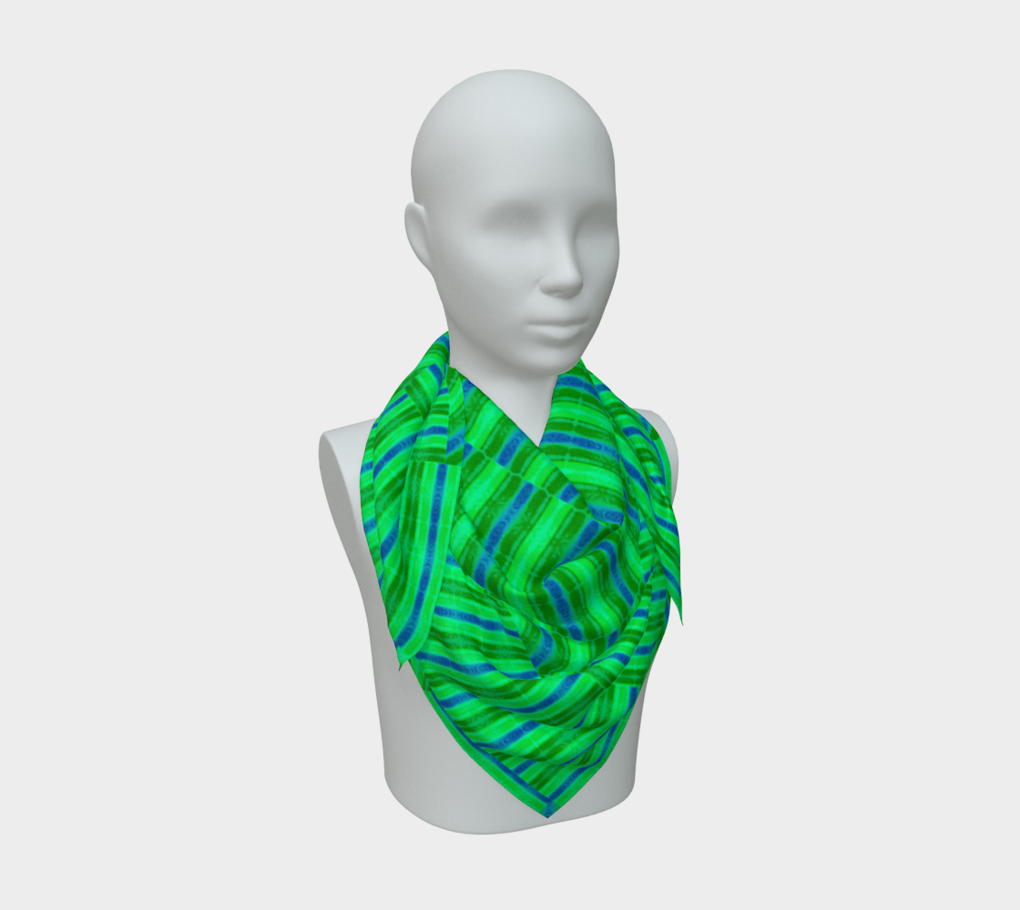 Silk Art Scarf (Vitta Serica Artis)(Rind Links Blue Logo) RJSTH@Fabric#10 RJSTHW2026 RJS