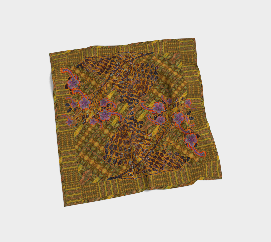 Silk Art Scarf (Vitta Serica Artis)(WindSong Flower) RJSTH@Fabric#6 RJSTHS2026 RJS