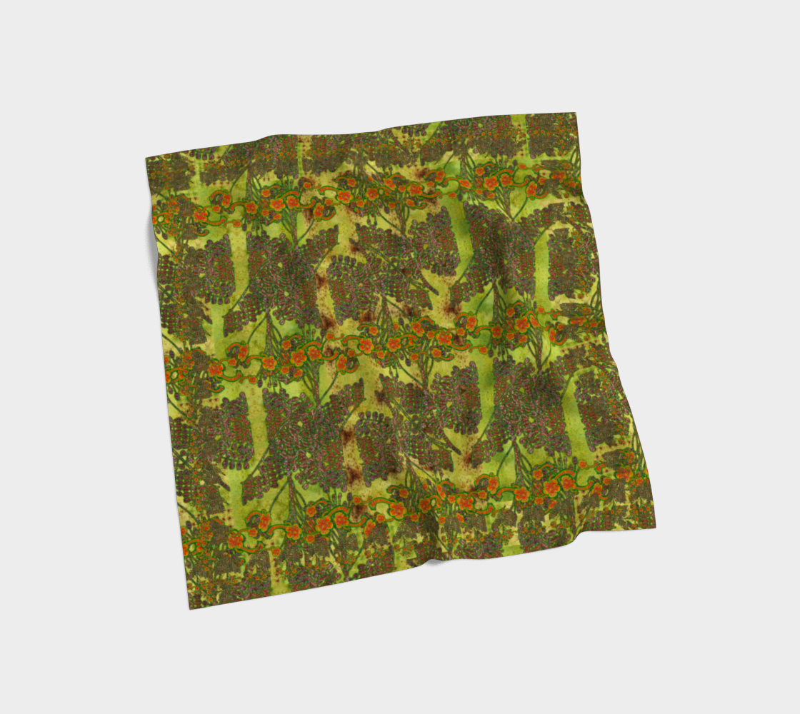 Silk Art Scarf (Vitta Serica Artis)(WindSong Flower) RJSTH@Fabric#2 RJSTHS2026 RJS