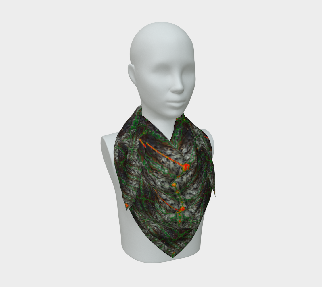 Silk Art Scarf (Vitta Serica Artis)(Rind#2 Tree Link Orange Logo) RJSTH@Fabric#2 RJSTHW2026 RJS