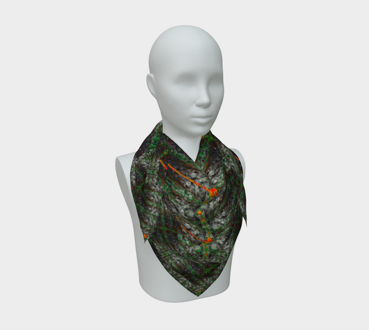 Silk Art Scarf (Vitta Serica Artis)(Rind#2 Tree Link Orange Logo) RJSTH@Fabric#2 RJSTHW2026 RJS