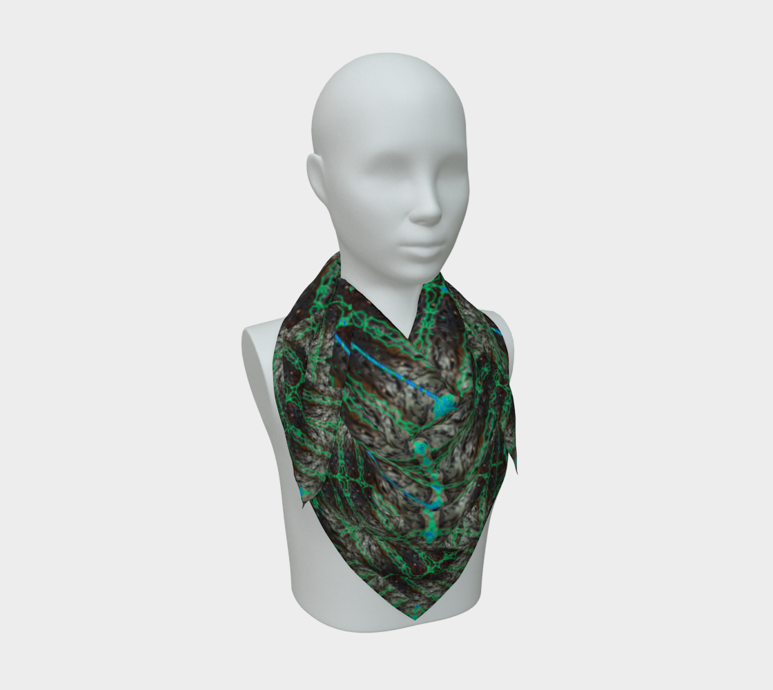 Silk Art Scarf (Vitta Serica Artis)(Rind#10 Tree Link Blue Logo) RJSTH@Fabric#10 RJSTHW2026 RJS