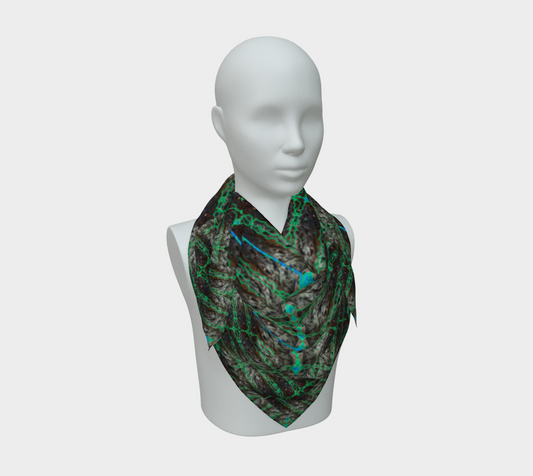 Silk Art Scarf (Vitta Serica Artis)(Rind#10 Tree Link Blue Logo) RJSTH@Fabric#10 RJSTHW2026 RJS
