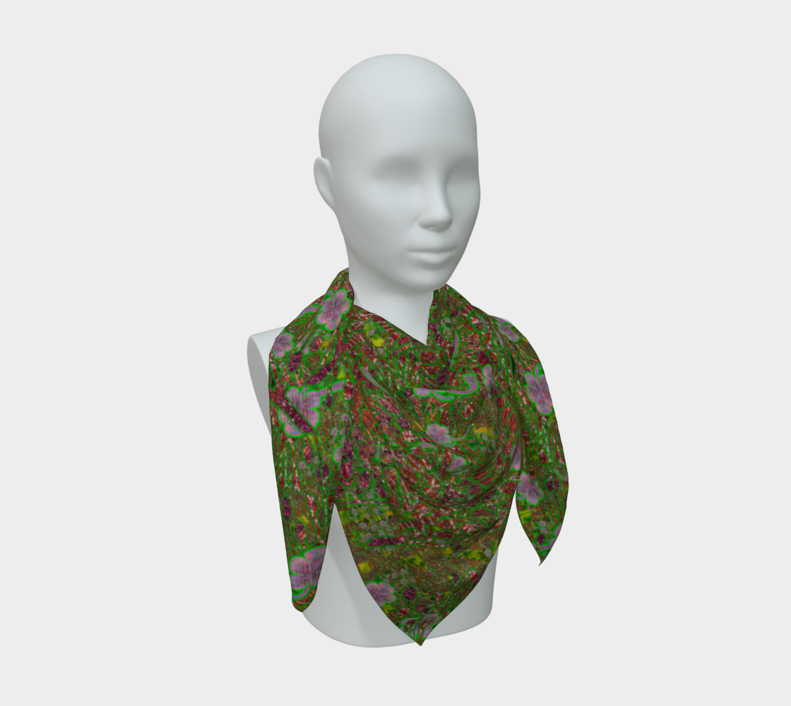 Silk Art Scarf (Vitta Serica Artis)(WindSong Flower) RJSTH@Fabric#5 RJSTHS2026 RJS