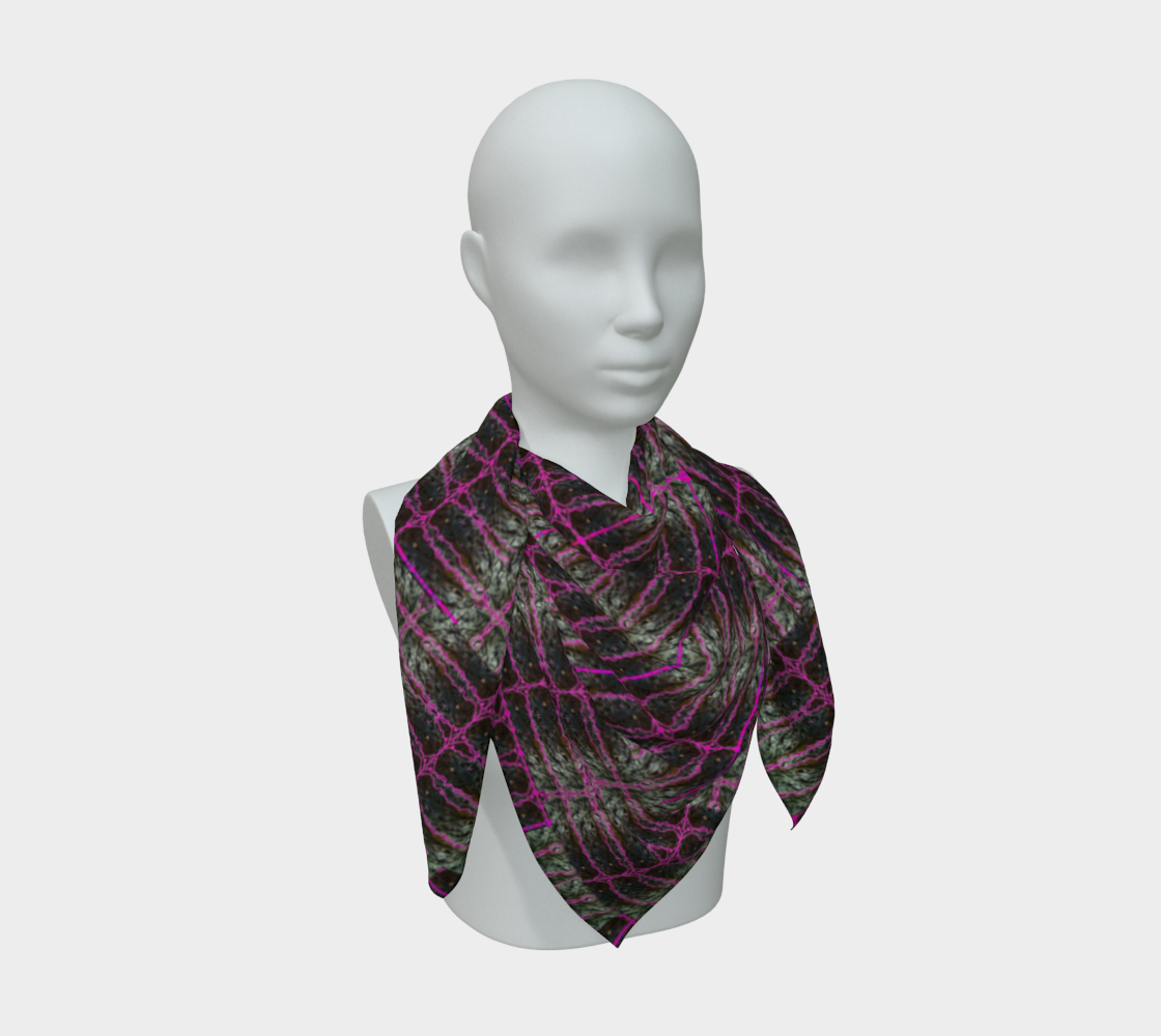 Silk Art Scarf (Vitta Serica Artis)(Rind#9 Tree Link Pink Logo) RJSTH@Fabric#9 RJSTHW2026 RJS