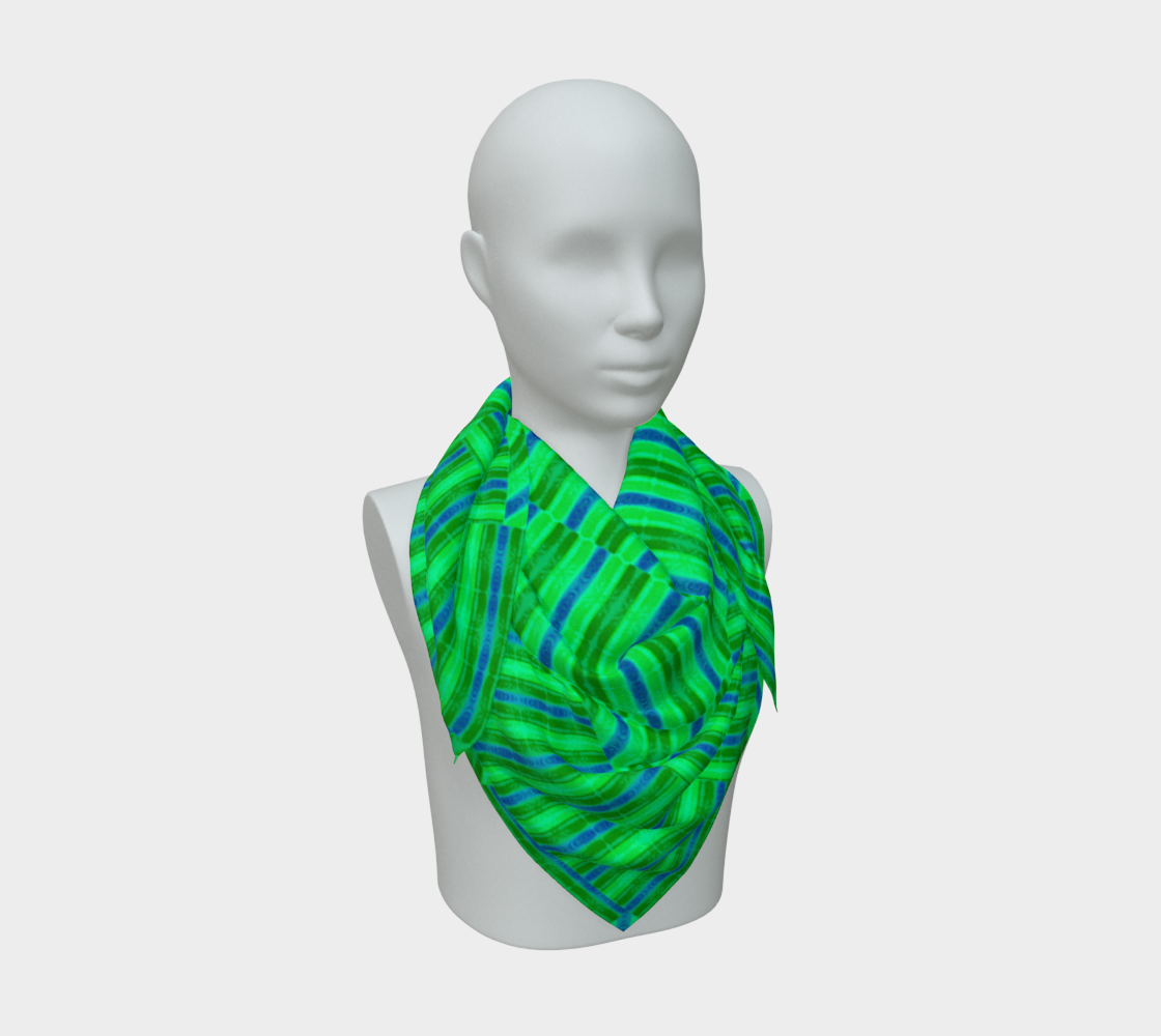 Silk Art Scarf (Vitta Serica Artis)(Rind Links Blue Logo) RJSTH@Fabric#10 RJSTHW2026 RJS