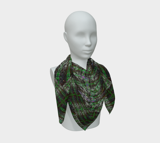 Silk Art Scarf (Vitta Serica Artis)(Rind#5 Tree Link Purple Logo) RJSTH@Fabric#5 RJSTHW2026 RJS