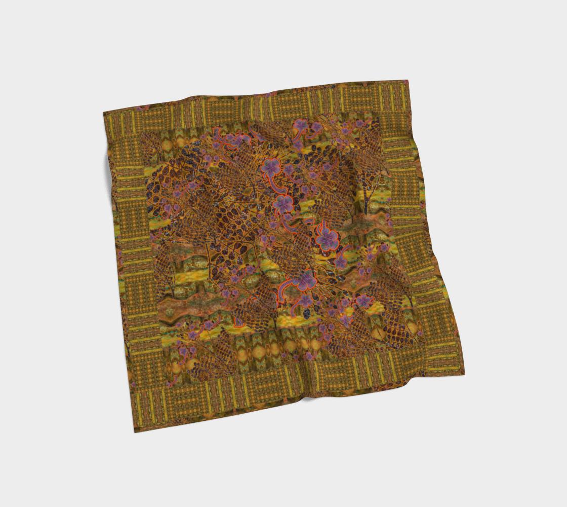 Silk Art Scarf (Vitta Serica Artis)(WindSong Flower) RJSTH@Fabric#6 RJSTHS2026 RJS