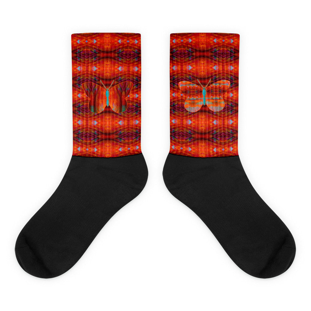 Socks (Unisex)(Butterfly Glade Denizen) RJSTH@Fabric#12 RJSTHW2021 RJS