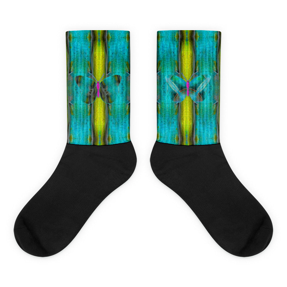 Socks (Unisex)(Butterfly Glade Denizen) RJSTH@Fabric#8 RJSTHW2021 RJS