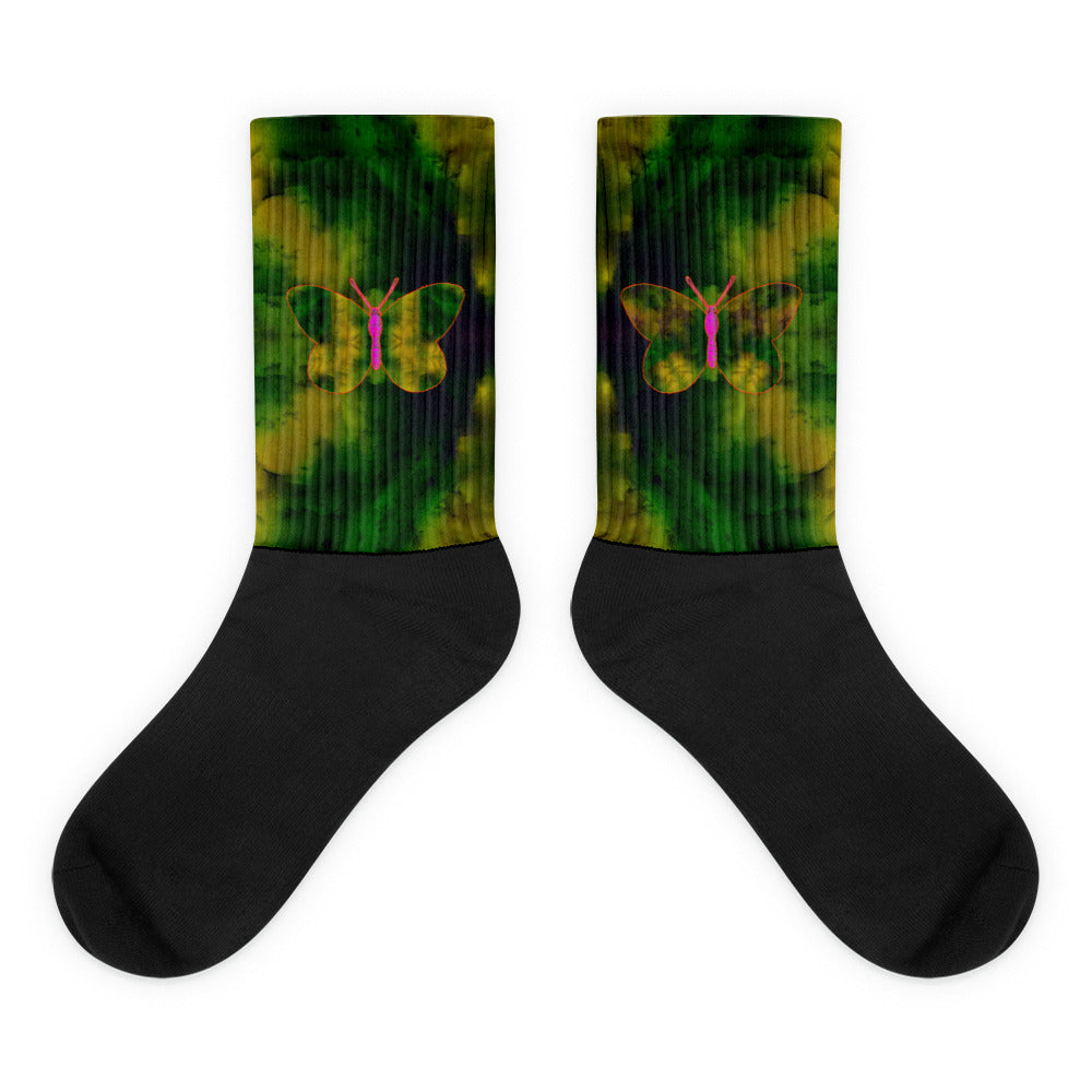 Socks (Unisex)(Butterfly Glade Denizen) RJSTH@Fabric#7 RJSTHW2021 RJS
