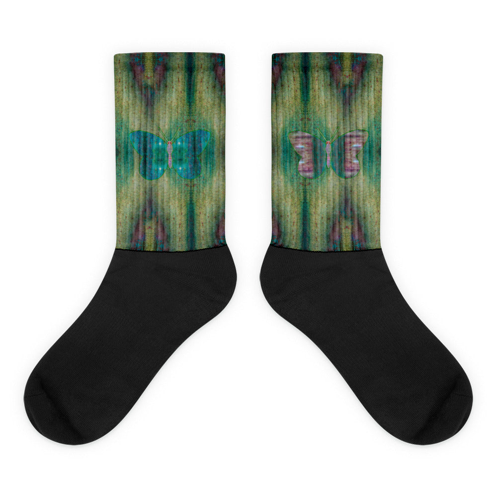 Socks (Unisex)(Butterfly Glade Denizen) RJSTH@Fabric#4 RJSTHs2023 RJS