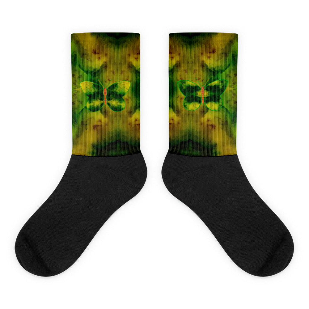 Socks (Unisex)(Butterfly Glade Denizen) RJSTH@Fabric#3 RJSTHW2021 RJS
