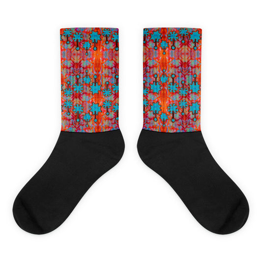 Socks (Unisex)(Grail Night Flower) RJSTH@Fabric#12 RJSTHW2021 RJS
