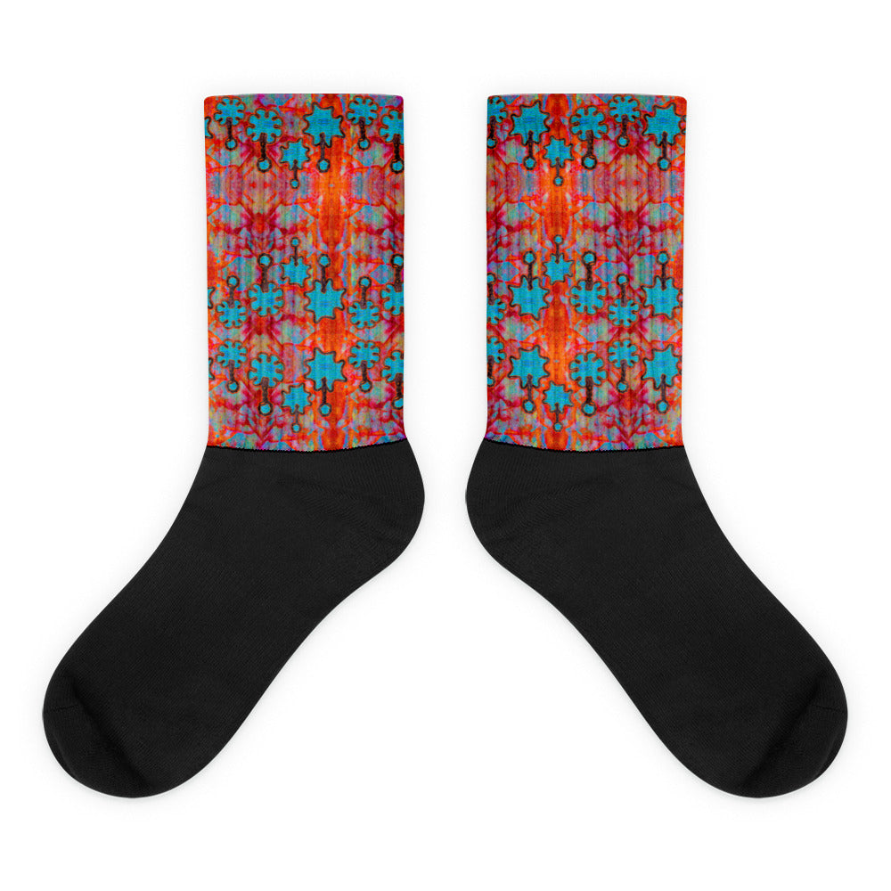 Socks (Unisex)(Grail Night Flower) RJSTH@Fabric#12 RJSTHW2021 RJS