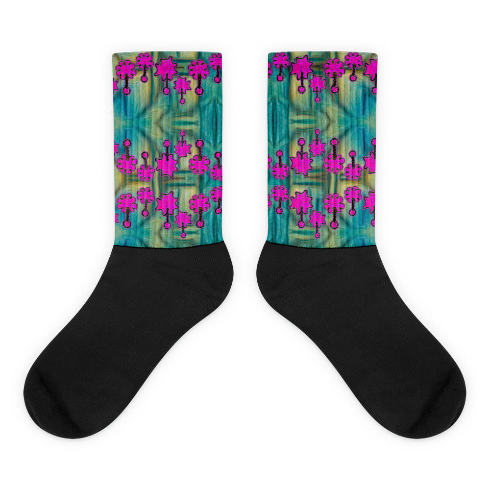Socks (Unisex)(Grail Night Flower) RJSTH@Fabric#9 RJSTHW2021 RJS