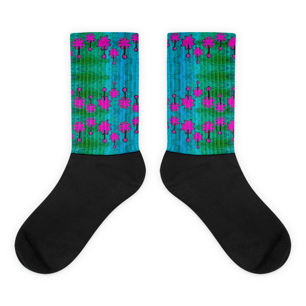 Socks (Unisex)(Grail Night Flower) RJSTH@Fabric#8 RJSTHW2021 RJS