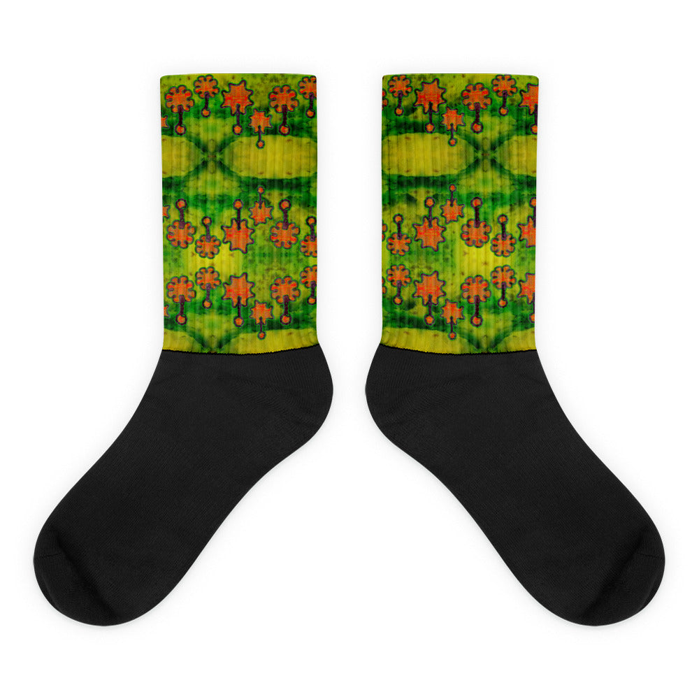 Socks (Unisex)(Grail Night Flower) RJSTH@Fabric#3 RJSTHW2021 RJS