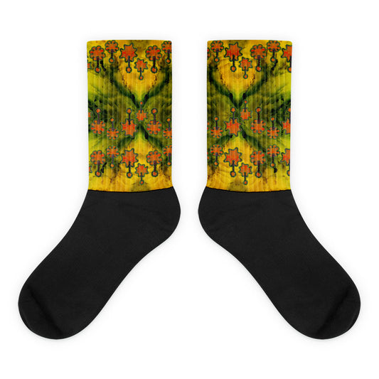 Socks (Unisex)(Grail Night Flower) RJSTH@Fabric#1 RJSTHW2021 RJS