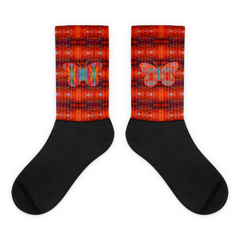 Socks (Unisex)(Butterfly Glade Denizen) RJSTH@Fabric#12 RJSTHW2021 RJS