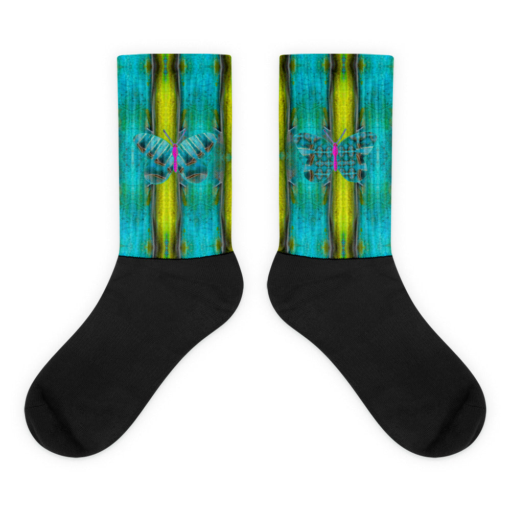 Socks (Unisex)(Butterfly Glade Denizen) RJSTH@Fabric#8 RJSTHs2023 RJS