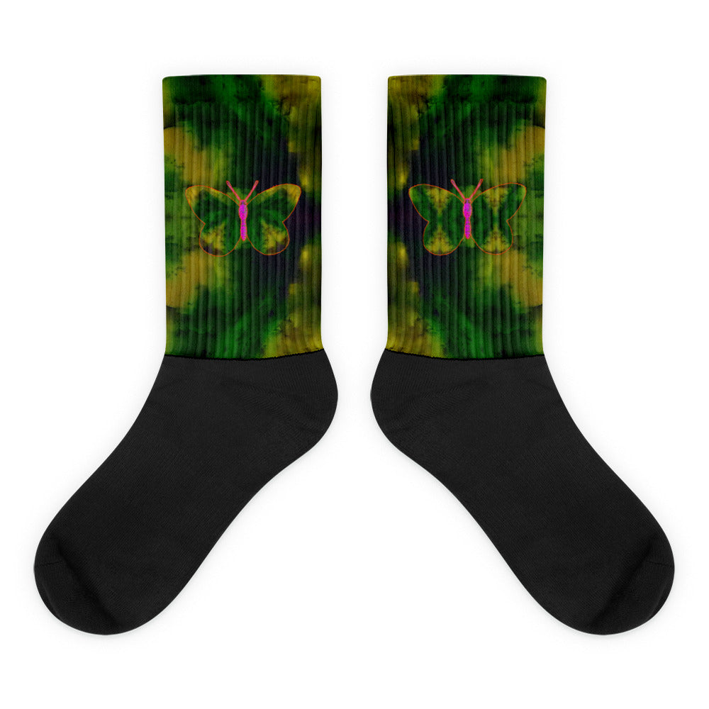 Socks (Unisex)(Butterfly Glade Denizen) RJSTH@Fabric#7 RJSTHW2021 RJS