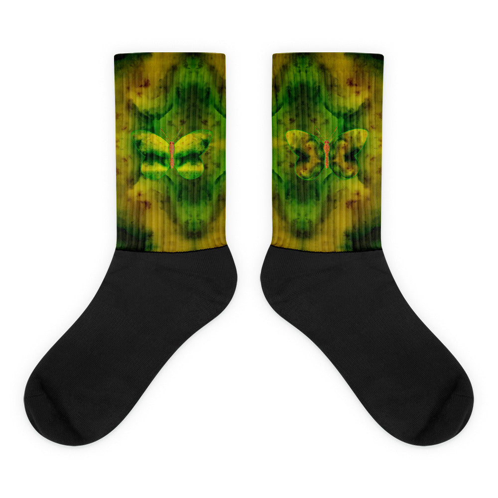 Socks (Unisex)(Butterfly Glade Denizen) RJSTH@Fabric#3 RJSTHs2023 RJS