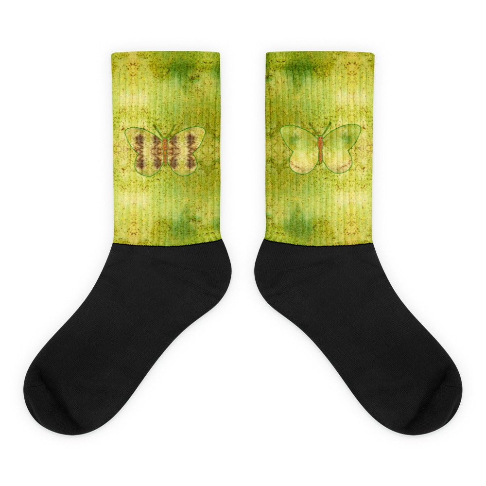 Socks (Unisex)(Butterfly Glade Denizen) RJSTH@Fabric#2 RJSTHW2021 RJS