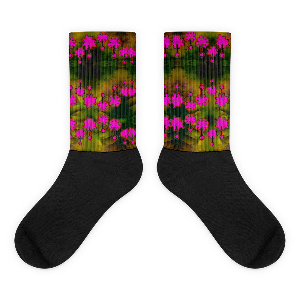 Socks (Unisex)(Grail Night Flower) RJSTH@Fabric#7 RJSTHW2021 RJS