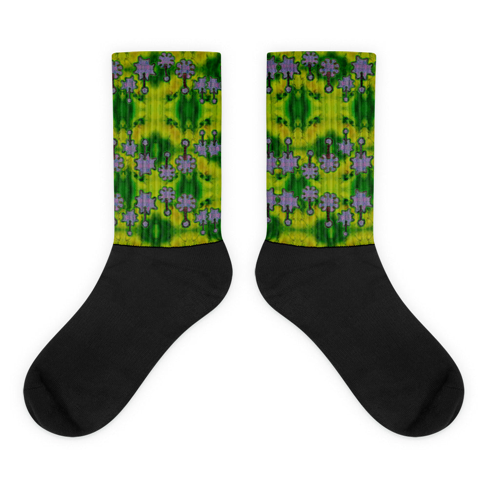 Socks (Unisex)(Grail Night Flower) RJSTH@Fabric#5 RJSTHW2021 RJS