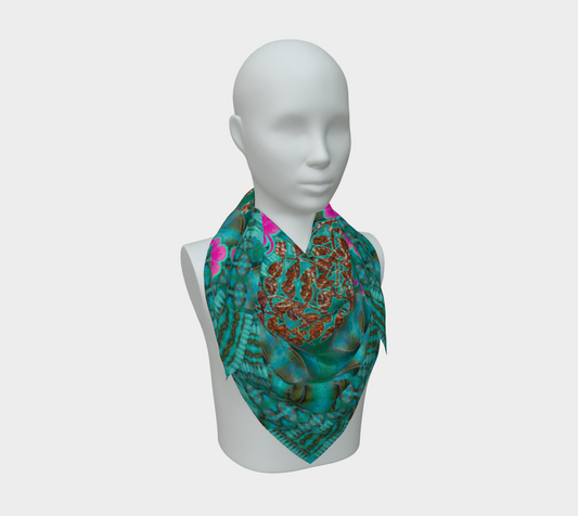 Silk Art Scarf (Vitta Serica Artis)(WindSong Flower) RJSTH@Fabric#8 RJSTHS2026 RJS