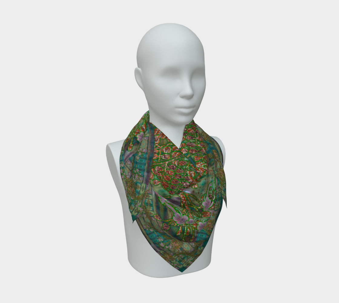 Silk Art Scarf (Vitta Serica Artis)(WindSong Flower) RJSTH@Fabric#4 RJSTHS2026 RJS