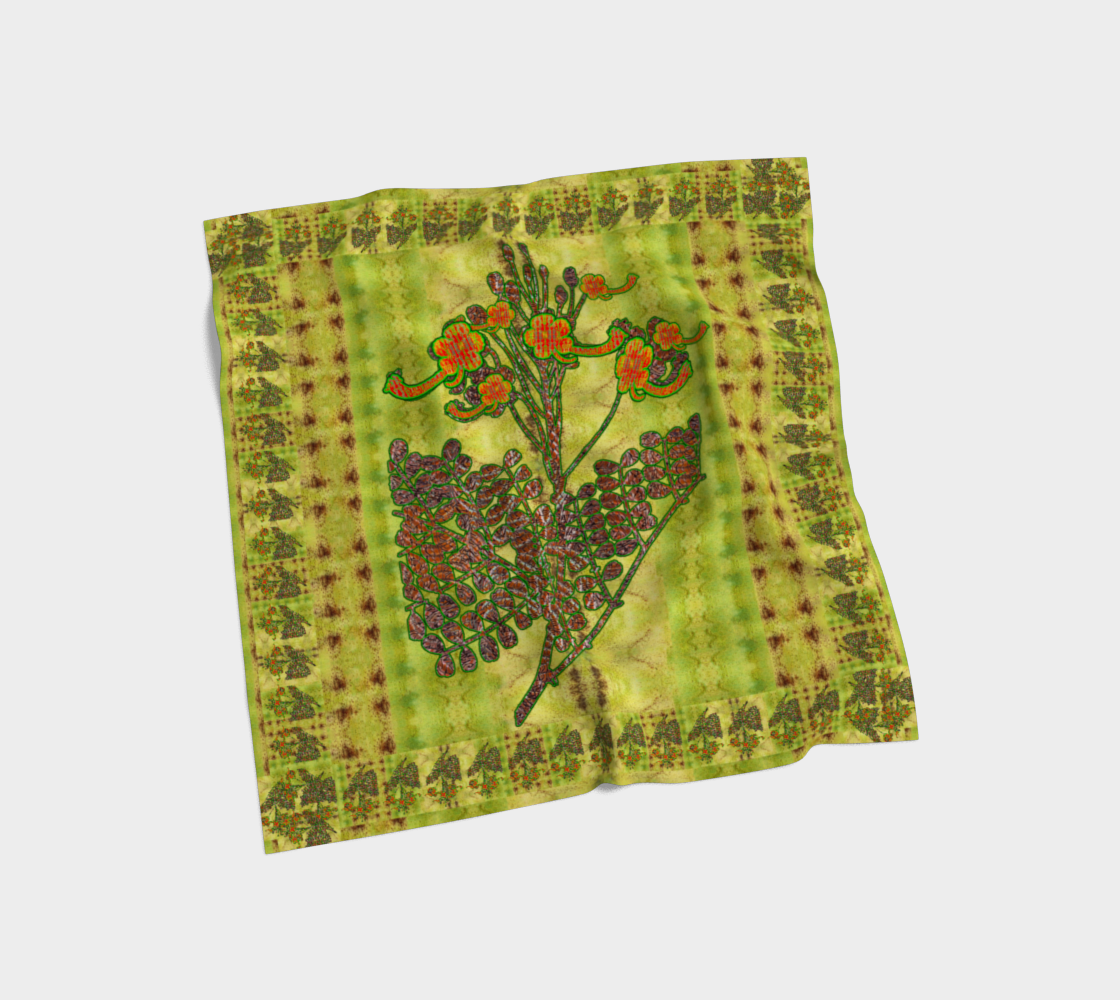 Silk Art Scarf (Vitta Serica Artis)(WindSong Flower) RJSTH@Fabric#2 RJSTHS2026 RJS