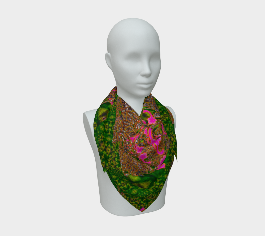 Silk Art Scarf (Vitta Serica Artis)(WindSong Flower) RJSTH@Fabric#7 RJSTHS2026 RJS