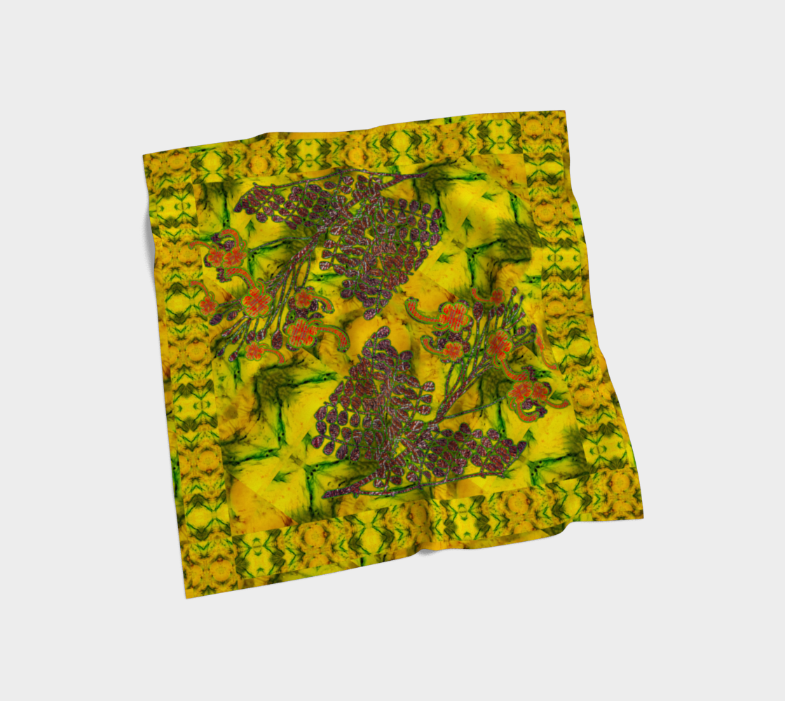 Silk Art Scarf (Vitta Serica Artis)(WindSong Flower) RJSTH@Fabric#1 RJSTHS2026 RJS