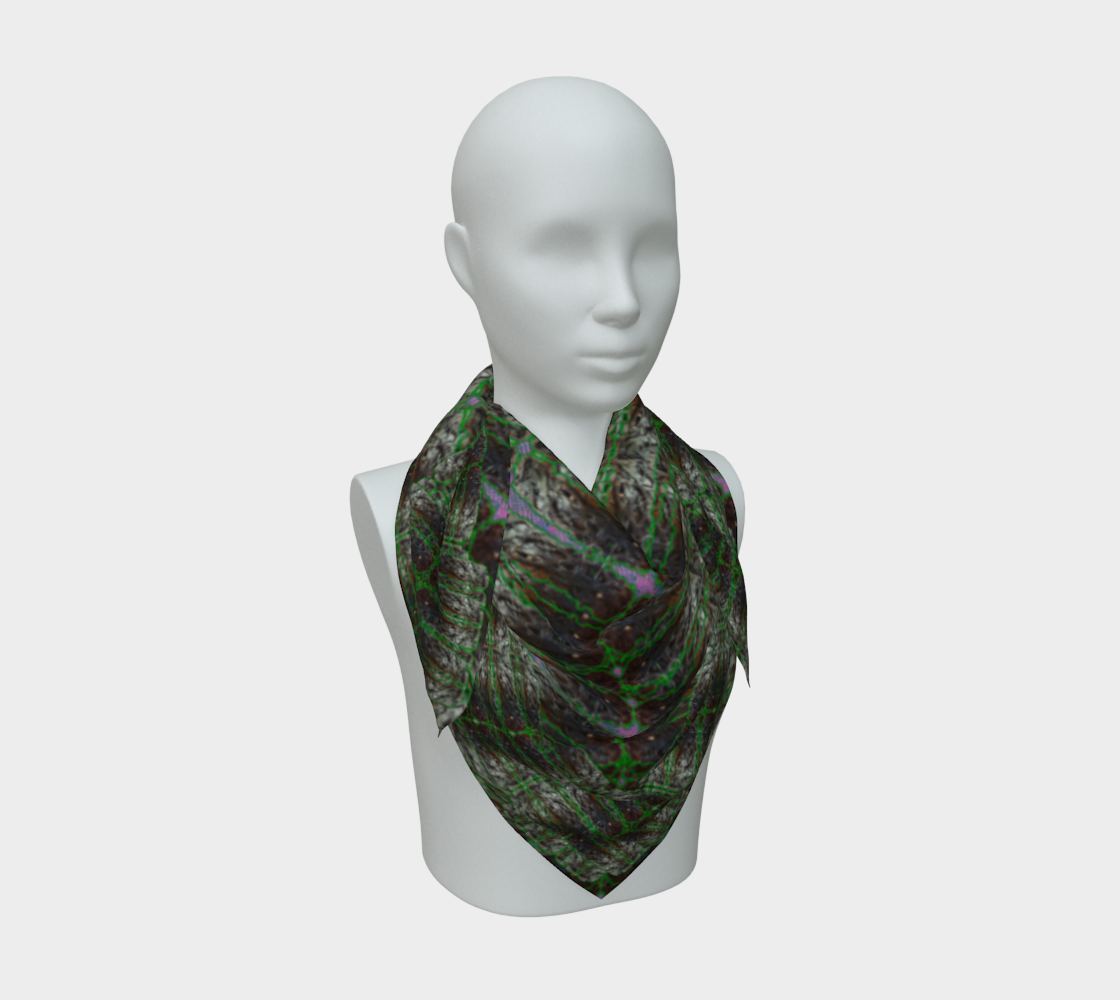 Silk Art Scarf (Vitta Serica Artis)(Rind#4 Tree Link Purple Logo) RJSTH@Fabric#4 RJSTHW2026 RJS
