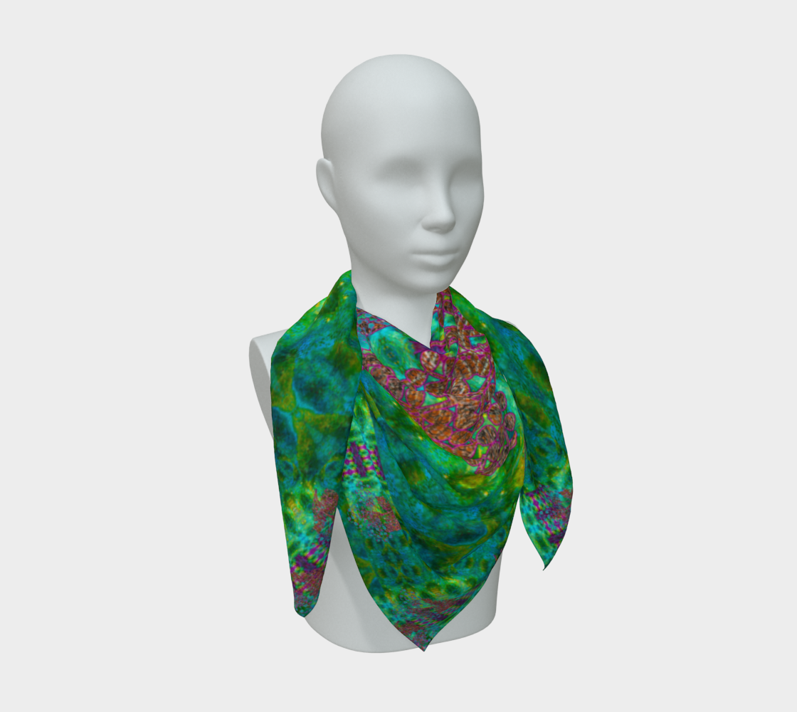 Silk Art Scarf (Vitta Serica Artis)(WindSong Flower) RJSTH@Fabric#11 RJSTHS2026 RJS