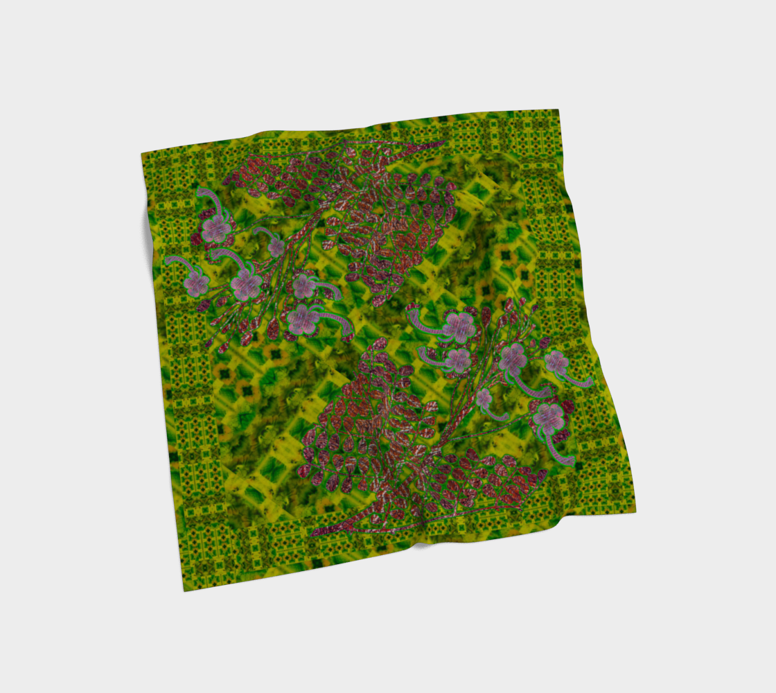 Silk Art Scarf (Vitta Serica Artis)(WindSong Flower) RJSTH@Fabric#5 RJSTHS2026 RJS