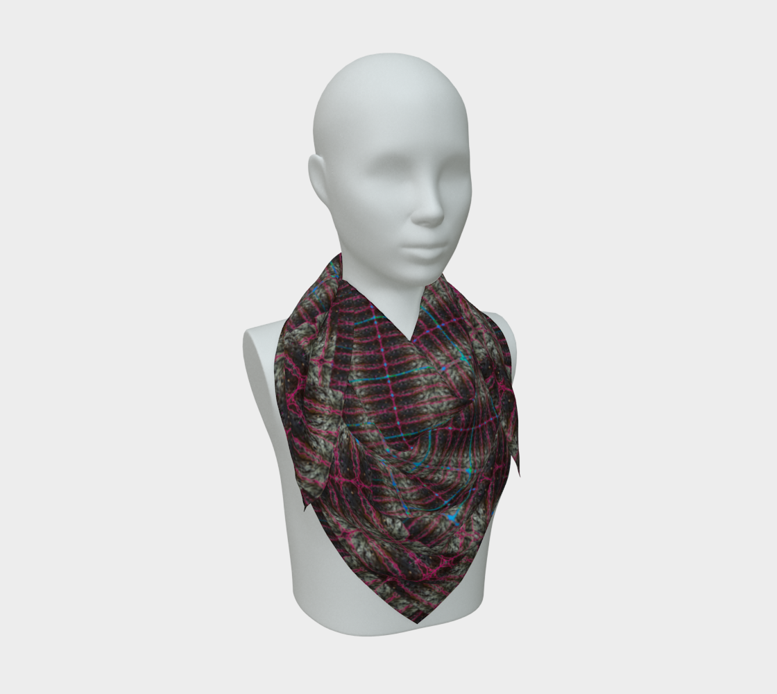 Silk Art Scarf (Vitta Serica Artis)(Rind#11 Tree Link Blue Logo) RJSTH@Fabric#11 RJSTHW2026 RJS