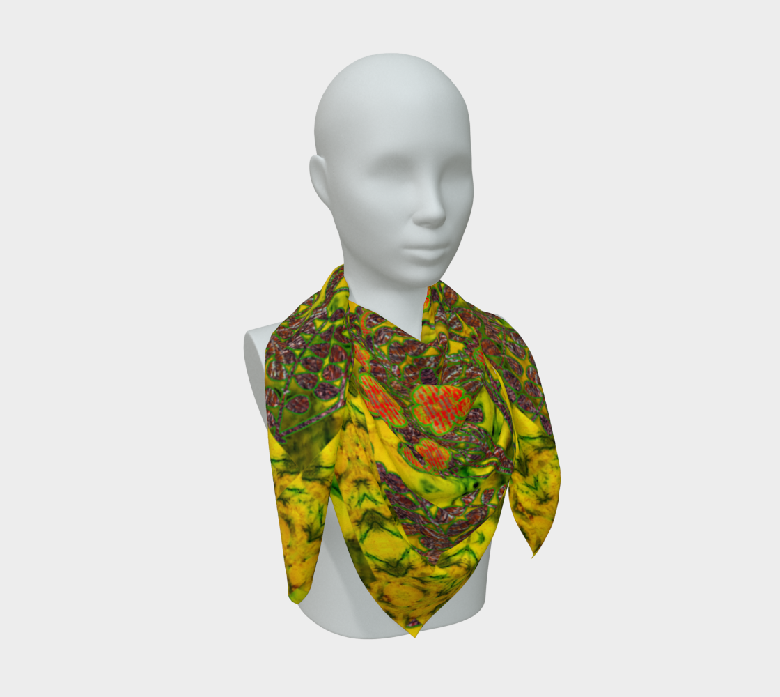 Silk Art Scarf (Vitta Serica Artis)(WindSong Flower) RJSTH@Fabric#1 RJSTHS2026 RJS
