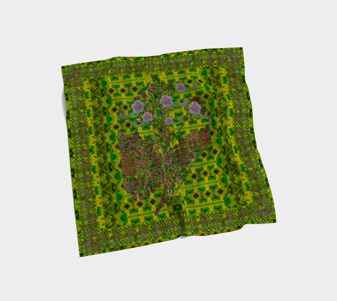 Silk Art Scarf (Vitta Serica Artis)(WindSong Flower) RJSTH@Fabric#5 RJSTHS2026 RJS