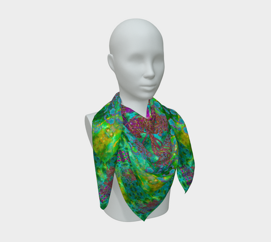 Silk Art Scarf (Vitta Serica Artis)(WindSong Flower) RJSTH@Fabric#11 RJSTHS2026 RJS