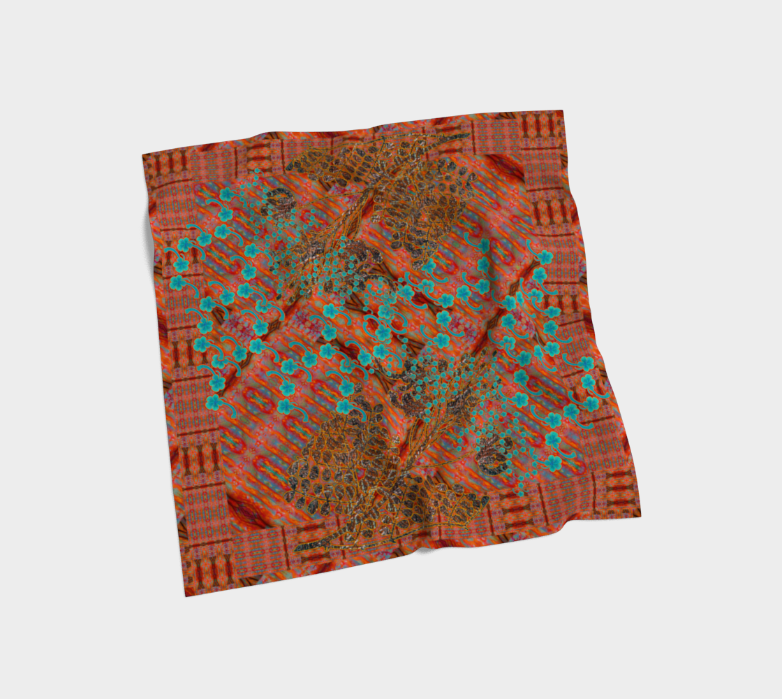 Silk Art Scarf (Vitta Serica Artis)(WindSong Flower) RJSTH@Fabric#12 RJSTHS2026 RJS