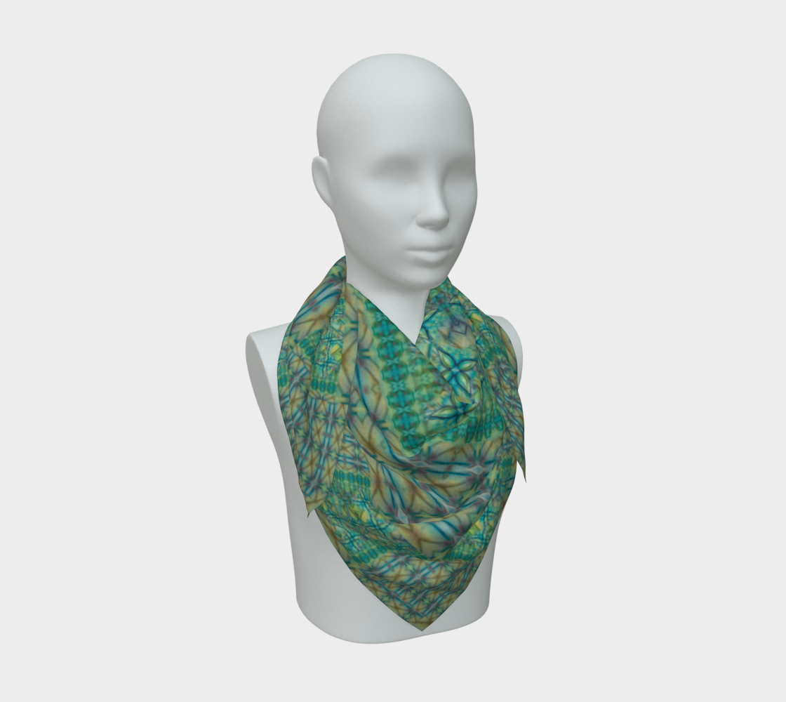 Silk Art Scarf (Vitta Serica Artis)(WindSong Flower Planck) RJSTH@Fabric#9 RJSTHS2026 RJS