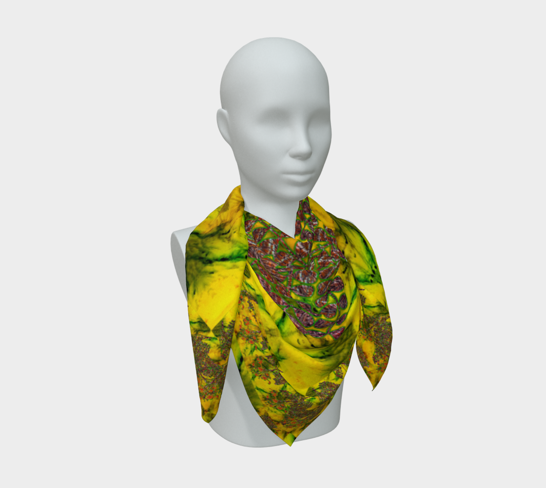 Silk Art Scarf (Vitta Serica Artis)(WindSong Flower) RJSTH@Fabric#1 RJSTHS2026 RJS