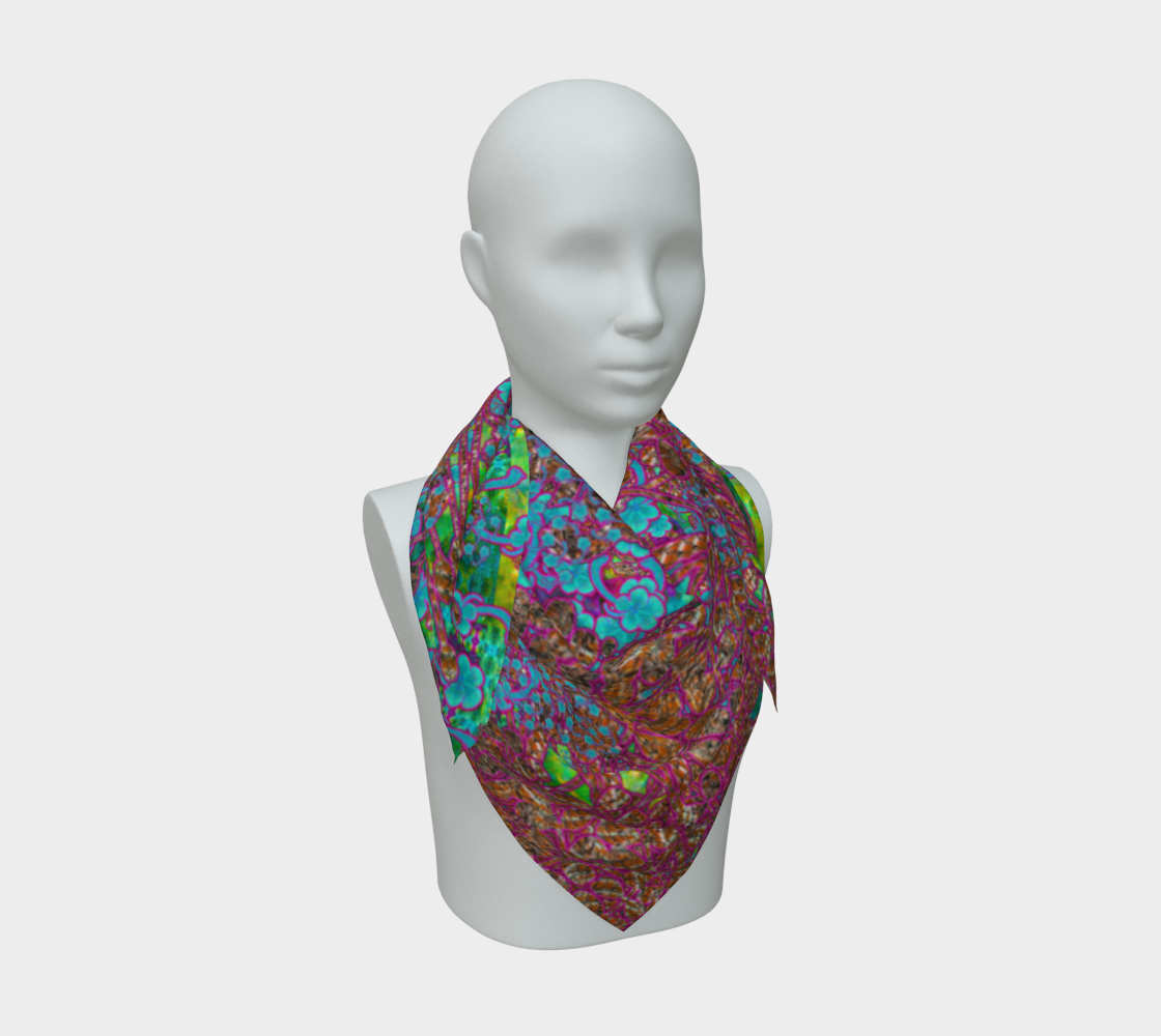 Silk Art Scarf (Vitta Serica Artis)(WindSong Flower) RJSTH@Fabric#11 RJSTHS2026 RJS