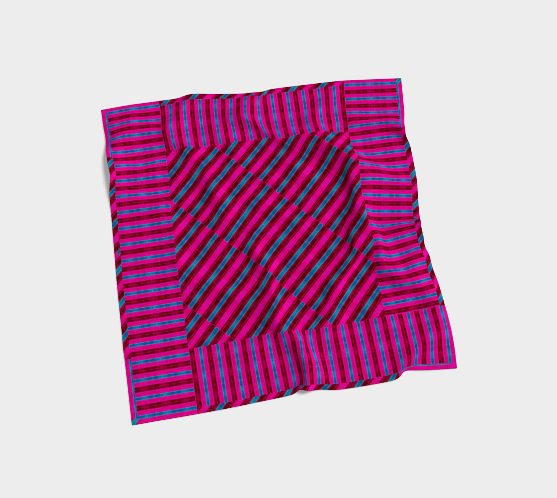 Silk Art Scarf (Vitta Serica Artis)(Rind Links Blue Logo) RJSTH@Fabric#11 RJSTHW2026 RJS