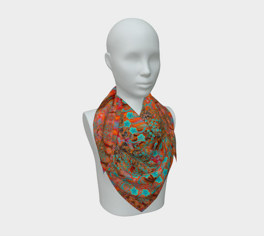 Silk Art Scarf (Vitta Serica Artis)(WindSong Flower) RJSTH@Fabric#12 RJSTHS2026 RJS