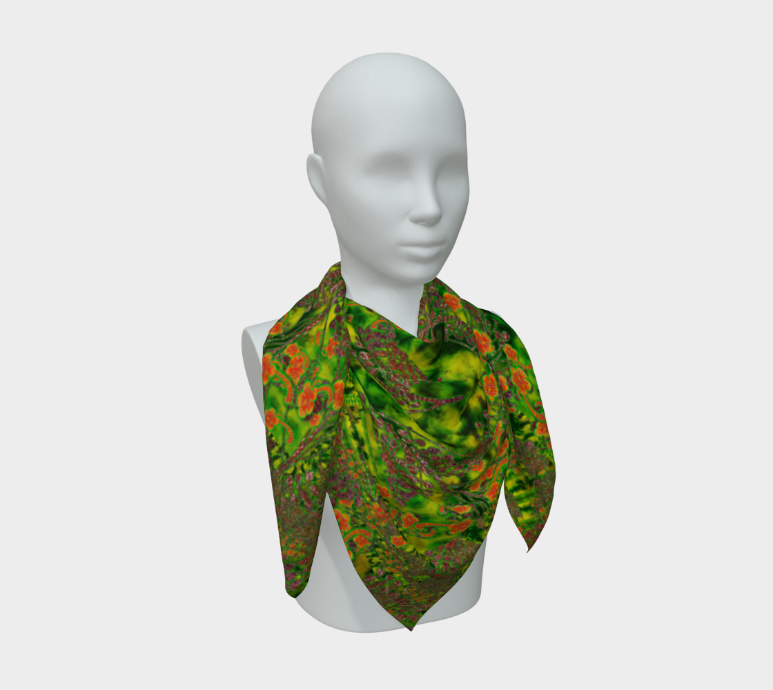Silk Art Scarf (Vitta Serica Artis)(WindSong Flower) RJSTH@Fabric#3 RJSTHS2026 RJS
