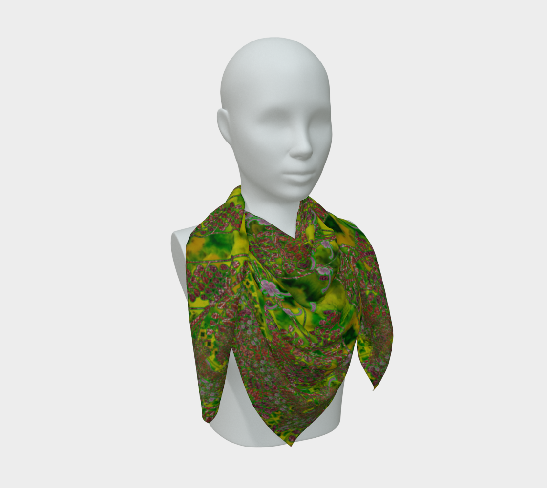 Silk Art Scarf (Vitta Serica Artis)(WindSong Flower) RJSTH@Fabric#5 RJSTHS2026 RJS